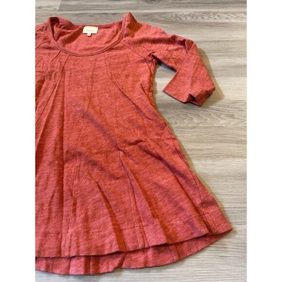 Deletta, Anthropologie, women's red 100% cotton flared tunic size small - Picture 2 of 9
